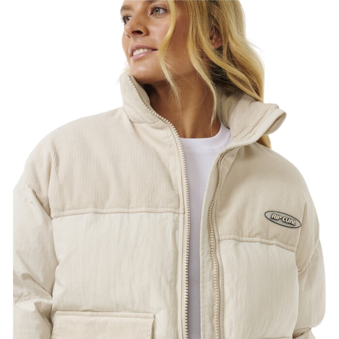 2024 Rip Curl Mujer Puffer De Cordn Mixto High Tide 02DWJA - Off White